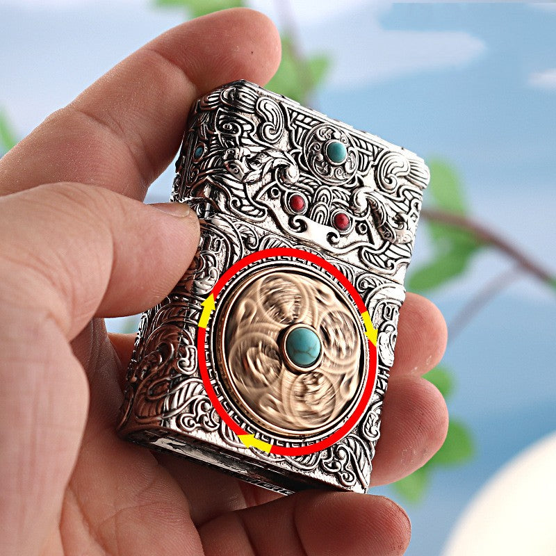 Cloud-patterned Four Symbols Rotating-core Stamped Armor Lighter
