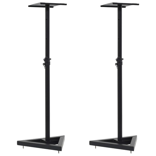 Studio Monitor Speaker Stands, 2-Pack, Black Steel