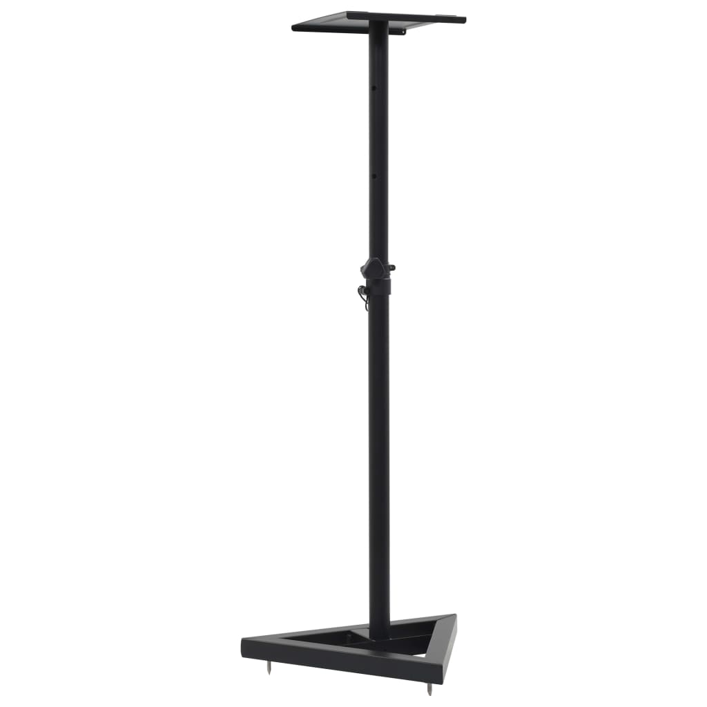 Studio Monitor Speaker Stands, 2-Pack, Black Steel