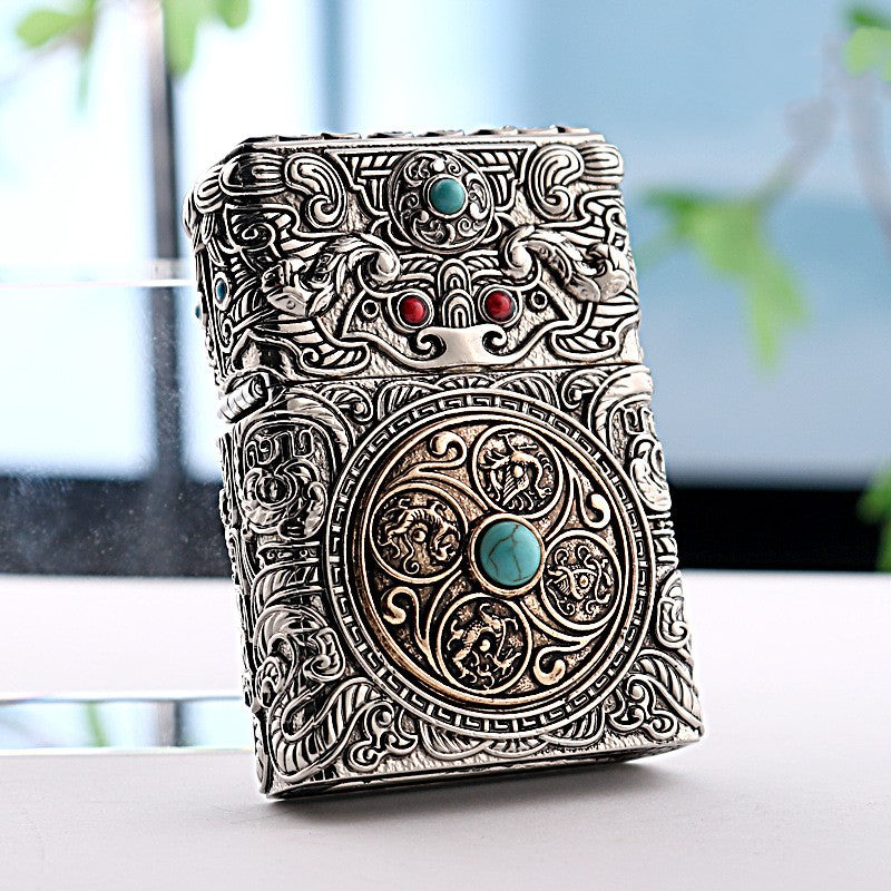 Cloud-patterned Four Symbols Rotating-core Stamped Armor Lighter