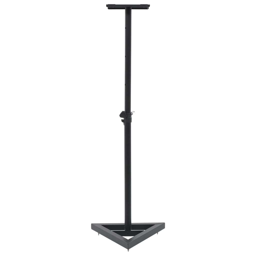 Studio Monitor Speaker Stands, 2-Pack, Black Steel