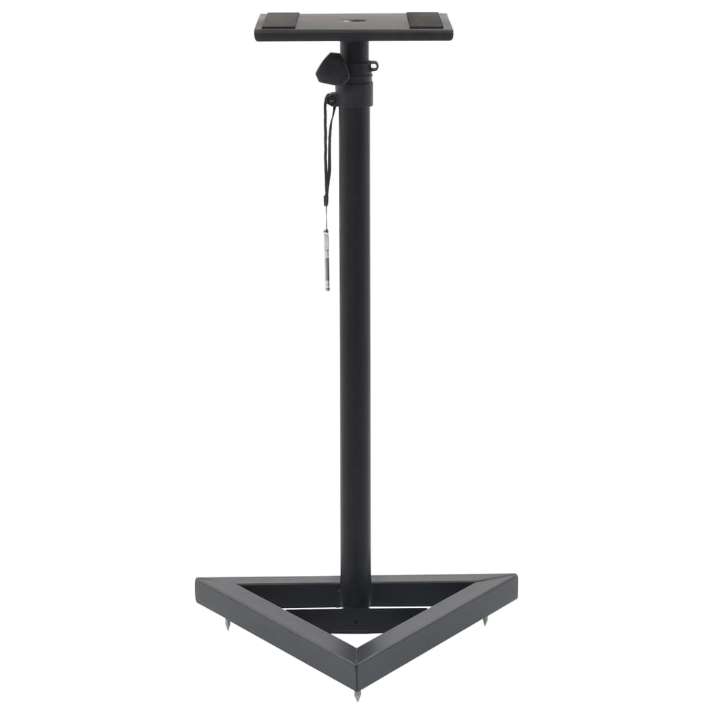 Studio Monitor Speaker Stands, 2-Pack, Black Steel